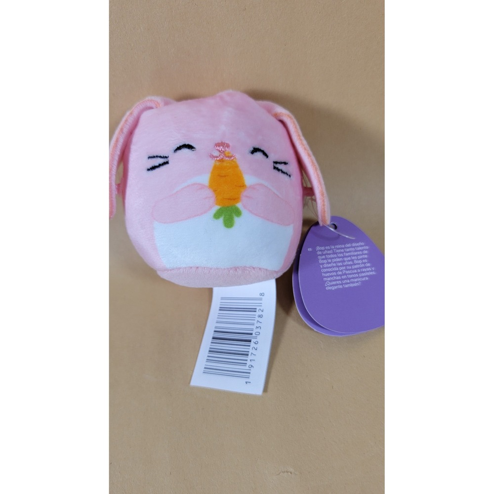 Squishmallows Micromallows Bop the Pink Bunny with Carrot 2.5 inch Plush NWT